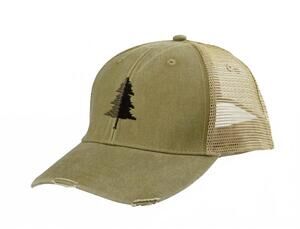 NEW BLACK LANTERN men's split tree trucker hat in green